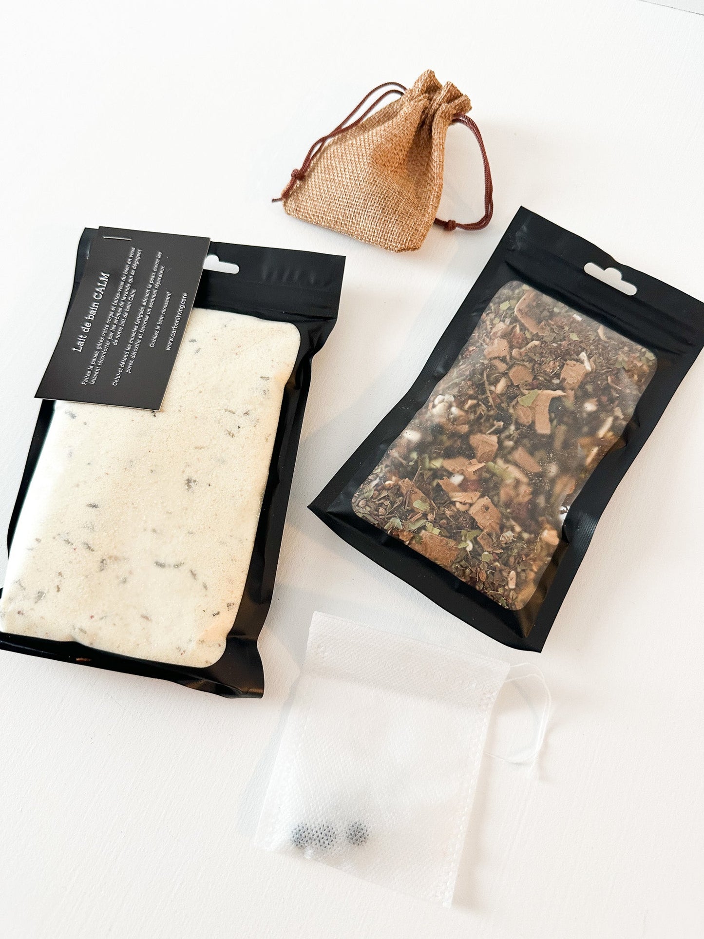 Coffret cadeau : Lait de bain CALM & Tisane IMU Carbon Living