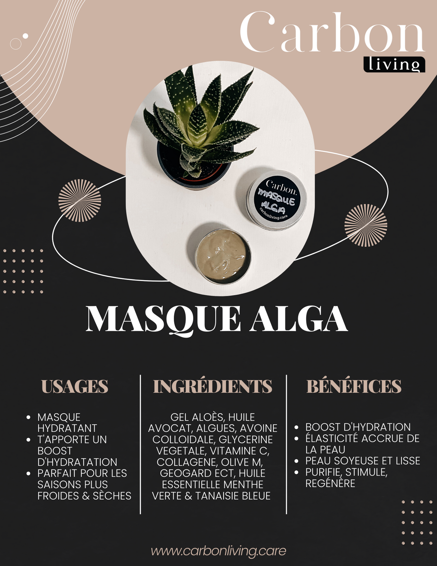Masque Alga Carbon Living