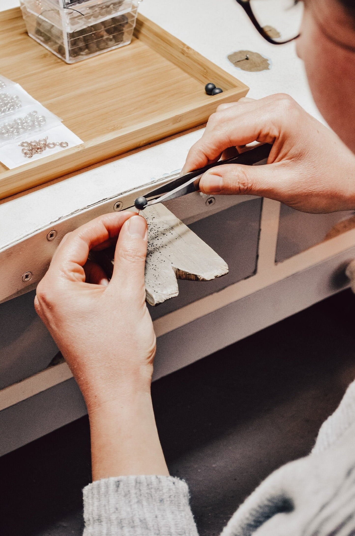 Boucles d'oreilles - Perles C60 Carbon Living