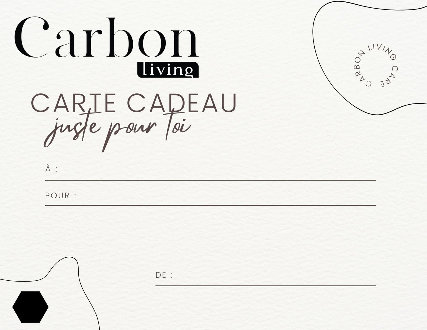 Carte Cadeau Carbon Living